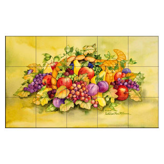 Tile Mural, Cornucopia 2 by Kathleen Parr Mckenna, 17