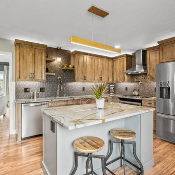 Stunning Transitional Kitchen Remodel Done With New Cabinets