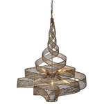 Varaluz Lighting - Varaluz Lighting 240P06LHO Flow - Six Light Large Pendant - Rhythmic and organic in her movement, Flow presents a design that captivates. Hand-forged, her intricate shapes intrigue the eye. Her two-tone finishes lend warmth and a touch of sheen. A plot to enthrall, Flow is a true leading lady.  Hand-forged recycled steel Hand-painted low-VOC finish Canopy Included: TRUE Cord Length: 120.00Canopy Diameter: 0.5 x 5