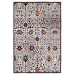 Jaipur Living - Vibe Zaniah Trellis Black and Multicolor Area Rug, White and Multicolor, 8'x10' - The Borealis is a stellar study in color, movement, and texture. The Zaniah rug melds traditional motifs with a high-contrast palette of white, black, gray, and bright multicolors for a whimsical statement. Made of durable polypropylene, this vibrant power-loomed rug is easy-care and perfect for high-traffic rooms in the home.