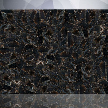Agate Black Diamond with gold