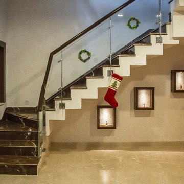 Villa interiors with complete service