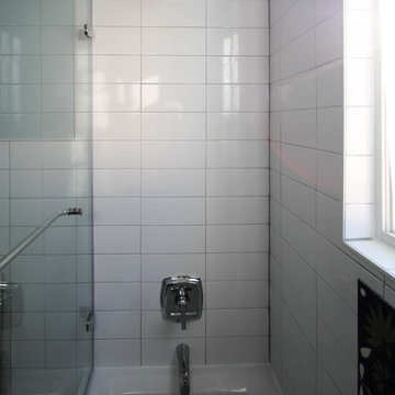 East Denver Minimalist White Bathroom & Kitchen Renovation