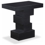 Meridian Furniture - Westmount Table, Black, End Table - Bring impressive style and distinct beauty to your living room or family room with this Westmount End Table. The striking black finish and refined design of this table are sure to captivate your guests' attention. The ash veneer construction of this piece ensures a perfect blend of elegance and sturdiness, making it a long-lasting addition to your home.