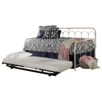 Hillsdale Jocelyn Metal Twin Size Daybed With Roll Out Trundle