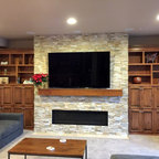 Craftsman style fireplace surround