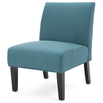 GDF Studio Kendal Fabric Grand Accent Chair, Dark Teal/Single
