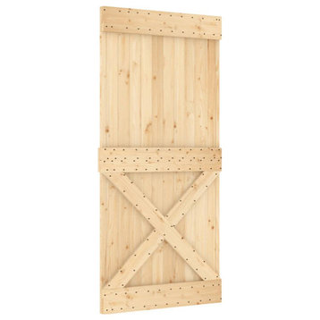 vidaXL Door Hanging Indoor Sliding Barn Door Panel NARVIK Solid Wood Pine
