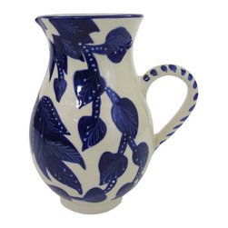 Le Souk Ceramique - Large Stoneware Pitcher Jinane Design - Pitchers