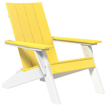 Poly Urban Adirondack Chair, Yellow & White