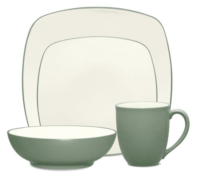 Noritake Colorwave Green Square 4-Piece Dinnerware Set, Set of 12 ... Noritake Colorwave Green Square 4-Piece Dinnerware Set, Set of 12 ...