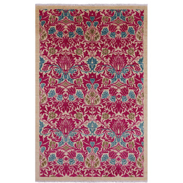 4' 10" X 7' 4" William Morris Hand Knotted Rug Q6761