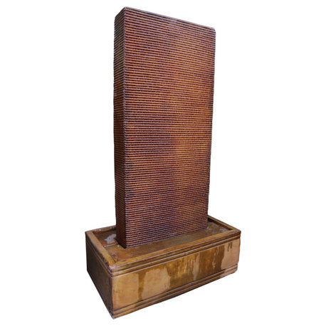 Rust Cement Ripple Fountain