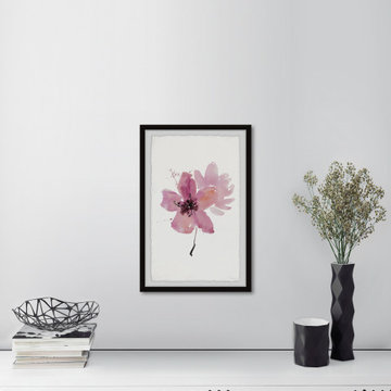 "Flower Shadow" Framed Painting Print
