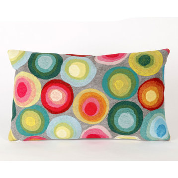 Visions II Puddle Dot Pillow, Multi, 12"x20"