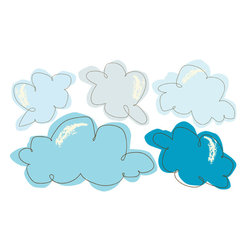 Pop & Lolli - Cotton Candy Clouds Fabric Wall Decals - Wall Decals