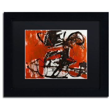 Joarez 'Black Horse' Framed Art, Black Frame, 11"x14", Black Matte