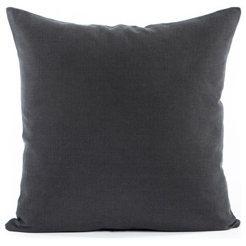 Solid Charcoal Gray Accent, Throw Pillow Cover, 16"x16"