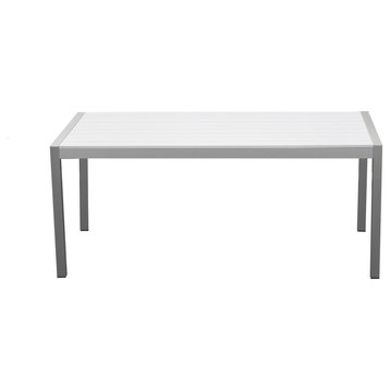 Lenny 71" Dining Table, Gray, White