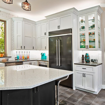 Custom cabinets with recessed panel