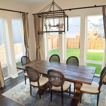 Stapleton Willow Park East Linen Drapery Installation in Kitchen Nook