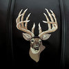 Deer Head - Whitetail Chesapeake Black Leather Sofa