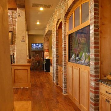 Freshwater Aquarium in Dining Area of Open Concept Home