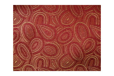 * 5 Meter * Manhattan Red Jacquard Curtain Fabric upholstery Material