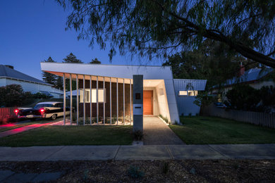 This is an example of a midcentury exterior in Perth.