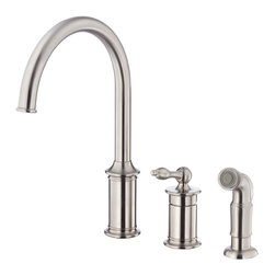 Danze Prince&trade; Single Handle Kitchen Faucet with Spray - Kitchen Faucets