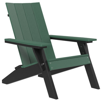 Poly Urban Adirondack Chair, Green & Black