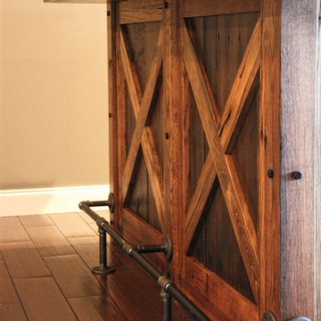 Rustic custom bar cabinets