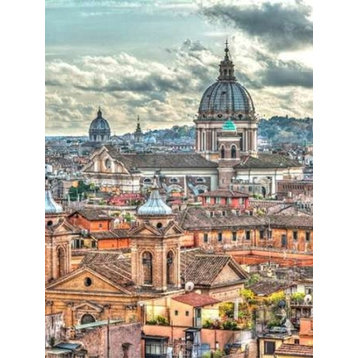 Vatican city with St. Peters Basilica  Rome  Italy Print