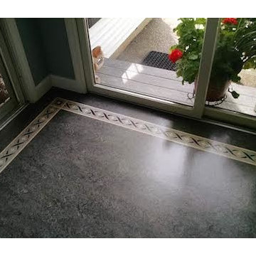 Custom Marmoleum Border and a Water Jet Flower