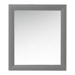 Ancerre Designs - Transitional Framed Mirror, Sapphire Gray, 28" - Wall Mirrors