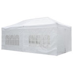 Yescom - 10'x20' Ez Pop Up Folding Market Wedding Party Tent Outdoor With Sidewall White - Features: