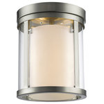 Z-Lite - Z-Lite 426F-BN Willow - Three Light Flush Mount - Clean, graceful lines of the arms + glass shades dWillow Three Light F Brushed Nickel Matte *UL Approved: YES Energy Star Qualified: n/a ADA Certified: n/a  *Number of Lights: Lamp: 3-*Wattage:60w Candelabra bulb(s) *Bulb Included:No *Bulb Type:Candelabra *Finish Type:Brushed Nickel