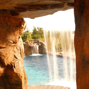 RicoRock Swimming Pool Cave & Waterfall