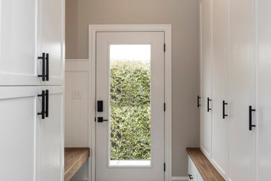 Inspiration for a cottage entryway remodel in Other