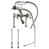 Complete Package for Deck Mount Claw Foot Tub 6" Deck Risers BN