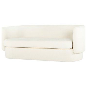 Moe's Home Collection Koba Contemporary Fabric Sofa in White