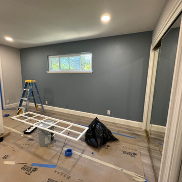 Home Remodel/ One Bath/paint/popcorn removal/LED Can lights/baseboards/Flooring