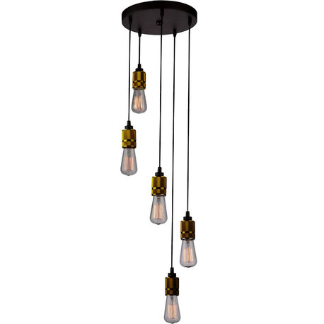 Jersey Chandelier - Vintage Brass, 5