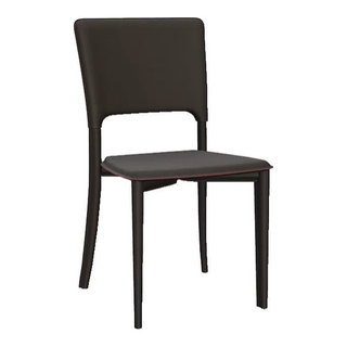 Metro Top Grain Leather Side Chair - Contemporary - Dining Chairs - by ...
