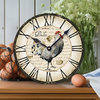 Vintage-Style Country French Chicken Clock, 12 Inch Diameter