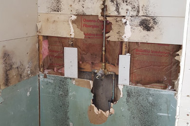 Shower After Tile was Removed