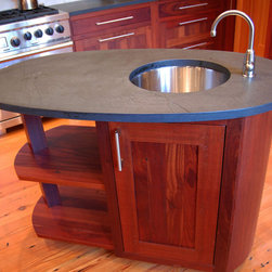 Oval Custom Wood Kitchen Island - Kitchen Islands And Kitchen Carts
