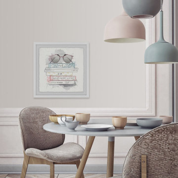 "Miss Library" Framed Painting Print