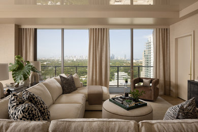Example of a trendy living room design in Jacksonville