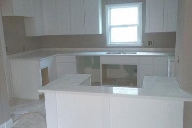 kitchen countertops carrera white Quartz